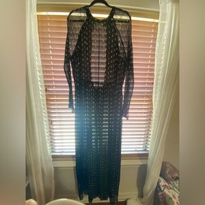Mango- Long sleeve maxi gown dress